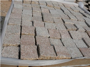 Fargo Flamed Paving Setts/Cubes/Cobble Stone, G682/Yellow Granite Flamed Pavers for Exterior Road/Courtyard/Garden Stepping/Driveway Flooring