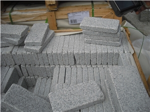 Fargo granite cobble stone, granite light grey cube stone, G603 paving setts, tumbled cobble stone 10x20x2/3cm for walkway/driveway/courtyart paving