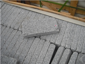 Fargo granite cobble stone, granite light grey cube stone, G603 paving setts, tumbled cobble stone 10x20x2/3cm for walkway/driveway/courtyart paving