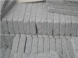 Fargo granite cobble stone, granite light grey cube stone, G603 paving setts, tumbled cobble stone 10x20x2/3cm for walkway/driveway/courtyart paving
