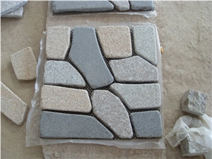 Fargo Irregular Tumbled G682 Cobble Stone, Yellow Granite/G682 Paving Setts, Exterior Pattern for Walkway/Driveway/Garden Stepping