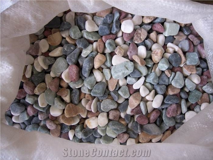 Fargo Multi-Color Mechanism Pebble Stone, Natural Tumbled Gravels, Mixed Colr River Stone