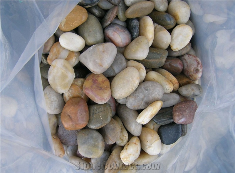 Fargo Multi-Color Mechanism Pebble Stone, Natural Tumbled Gravels, Mixed Colr River Stone