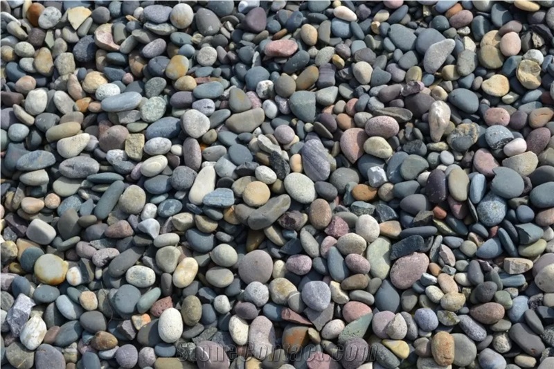 Fargo Natural River Stone, Multi-Color River Pebbles