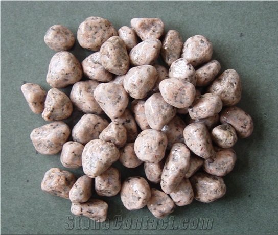 Fargo Pink Granite Pebble Stone,Pink Tumbled Pebble Stone,Polished Granite Pebbles