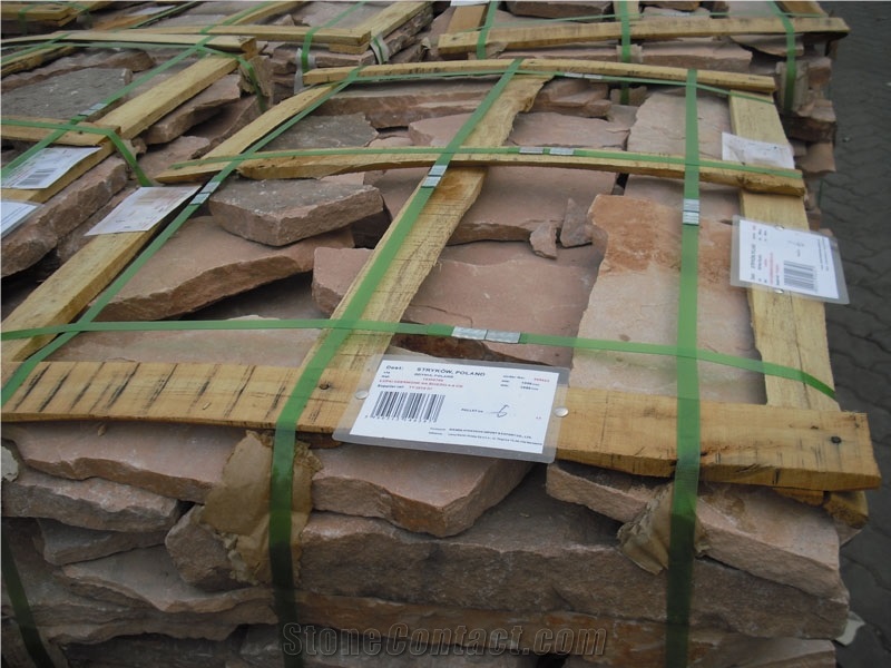 Fargo Red Sandstone Flagstone, Natural Red Random Flagstone, Irregular Sandstone Flagstone for Garden Road Paving/Walkway Paver/Courtyard/Patio