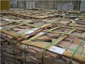 Fargo Red Sandstone Flagstone, Natural Red Random Flagstone, Irregular Sandstone Flagstone for Garden Road Paving/Walkway Paver/Courtyard/Patio