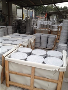 Fargo Round G603 Stepping Stone, Chinese Granite Paving Stone, Exterior Flamed Garden Step Pavers, Grey Granite Round Pavement
