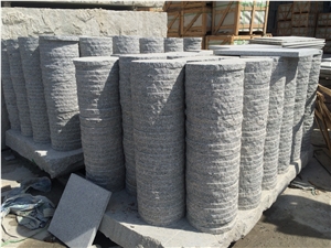 Fargo Round G603 Stepping Stone, Chinese Granite Paving Stone, Exterior Flamed Garden Step Pavers, Grey Granite Round Pavement