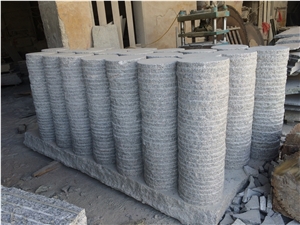 Fargo Round G603 Stepping Stone, Chinese Granite Paving Stone, Exterior Flamed Garden Step Pavers, Grey Granite Round Pavement