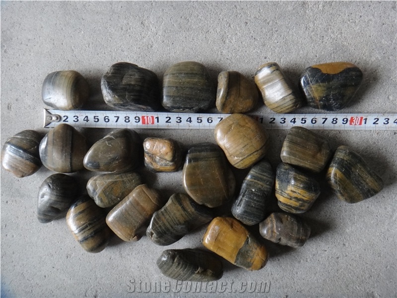Fargo Tiger Skin Striped Pebble Stone/Polished Cobble Stone/River Pebbles for Walkway/Driveway