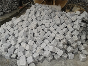 Fargo Tumbled/Antique Cube/Cobble Stone, Grey Granite G603 Paving Stone Cobble Setts Courtyard/Driveway Paving Stone, Classic Grey Granite Driveway Paving Stone