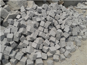 Fargo Tumbled/Antique Cube/Cobble Stone, Grey Granite G603 Paving Stone Cobble Setts Courtyard/Driveway Paving Stone, Classic Grey Granite Driveway Paving Stone
