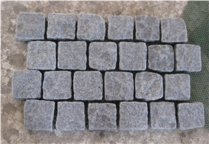 Fargo Tumbled/Antique Granite Setts with Plastic Mesh on Back,G654 Cube Stone,China Impala/Padang Dark/Sesame Black Paving Stones for Walkway/Courtyard/Driveway/Garden Road/Exterior Flooring