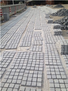 Fargo Tumbled Paving Mesh, Chinese G603 Grey Granite Exterior Paving Pattern Cube Stone for Courtyard/Driveway/Garden Stepping/Walkway