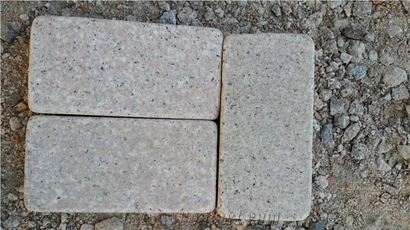 Fargo Tumbled Paving Mesh, Chinese G603 Grey Granite Exterior Paving Pattern Cube Stone for Courtyard/Driveway/Garden Stepping/Walkway