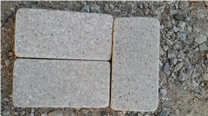 Fargo Tumbled Paving Mesh, Chinese G603 Grey Granite Exterior Paving Pattern Cube Stone for Courtyard/Driveway/Garden Stepping/Walkway