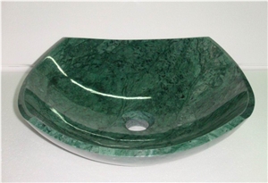 Fargo Verde Guatemala Marble Bathroom Sinks, Indian Green Wash Bowls, New Imperial Green High Polished Round Wash Basin