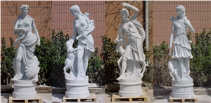 Fargo White Marble Creatived Figure Statues, Handcarved Sculptures, Western Style Marble Human Sculptures & Statues