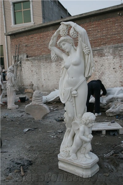 Fargo White Marble Creatived Figure Statues, Handcarved Sculptures, Western Style Marble Human Sculptures & Statues
