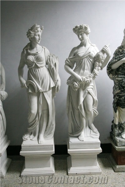Fargo White Marble Creatived Figure Statues, Handcarved Sculptures, Western Style Marble Human Sculptures & Statues