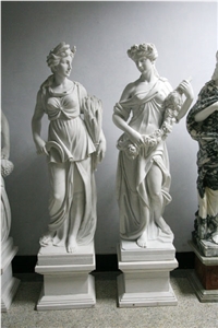 Fargo White Marble Creatived Figure Statues, Handcarved Sculptures, Western Style Marble Human Sculptures & Statues