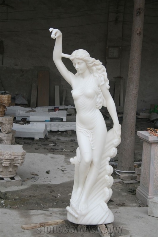 Fargo White Marble Creatived Figure Statues, Handcarved Sculptures, Western Style Marble Human Sculptures & Statues