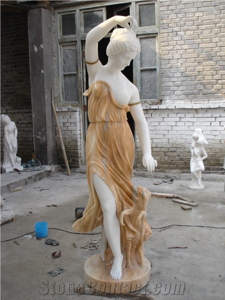 Fargo White Marble Creatived Figure Statues, Handcarved Sculptures, Western Style Marble Human Sculptures & Statues