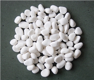 Fargo White Natural Pebbles, Tumbled White Pebble Stone, River Stone/Pebble Stone for Walkway/Driveway Paving