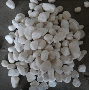 Fargo White Natural Pebbles, Tumbled White Pebble Stone, River Stone/Pebble Stone for Walkway/Driveway Paving