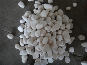 Fargo White Natural Pebbles, Tumbled White Pebble Stone, River Stone/Pebble Stone for Walkway/Driveway Paving