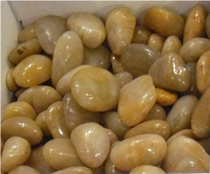 Fargo Yellow Pebble Stone/Polished Cobble Stone/River Pebbles for Walkway/Driveway