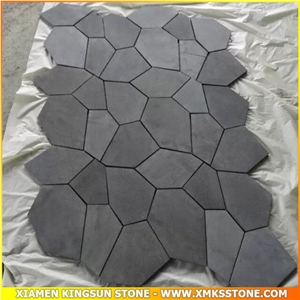 Hainan Black Basalt Flagstone, Paving Stone, Hainan Black Basalt Granite Cube Stone & Pavers