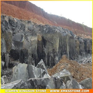 Hainan Black Basalt Flagstone, Paving Stone, Hainan Black Basalt Granite Cube Stone & Pavers