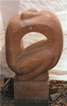 Abstract Statue Sculpture by Marble, Yellow / Black Marble Statues