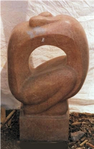 Abstract Statue Sculpture by Marble, Yellow / Black Marble Statues