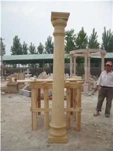 China Beige Marble Solid Column