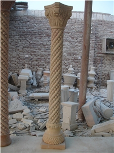 Hand Carved Marble Column Pillar