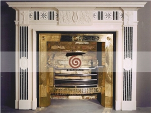 Hand Carved Marble Fireplace Mantel