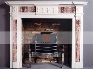 Hand Carved Marble Fireplace Mantel