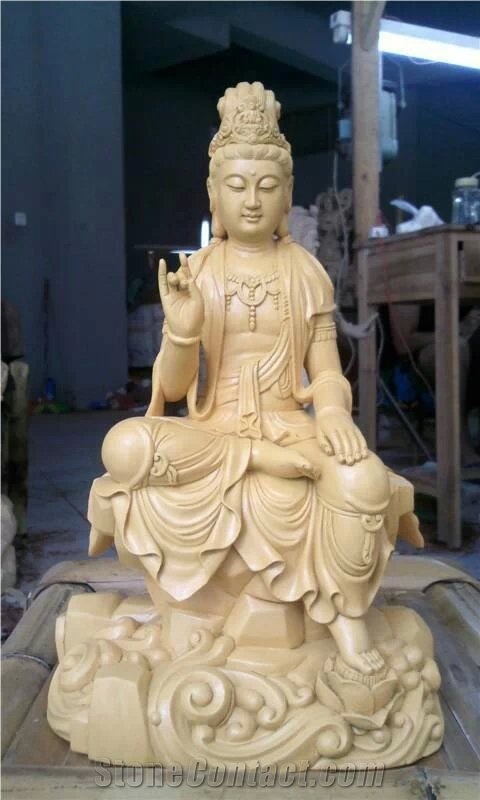 Hand Carved White Marble Buddha Statue, White Marble Statues