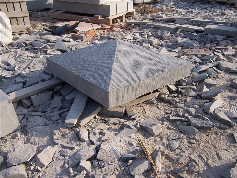 Machine Made Blue Limestone Pier Caps, Grey Limestone Pier Caps & Quoins