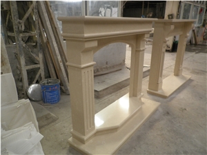 Machine Made Marfil Stone Fireplace Mantel Uk Styke Simple Design