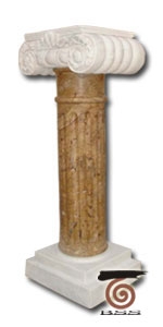 Multi-Color Marble Pedestal Column