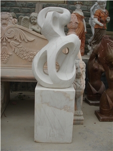 White Marble Abstract Statue Sculpture, White Marble Statues