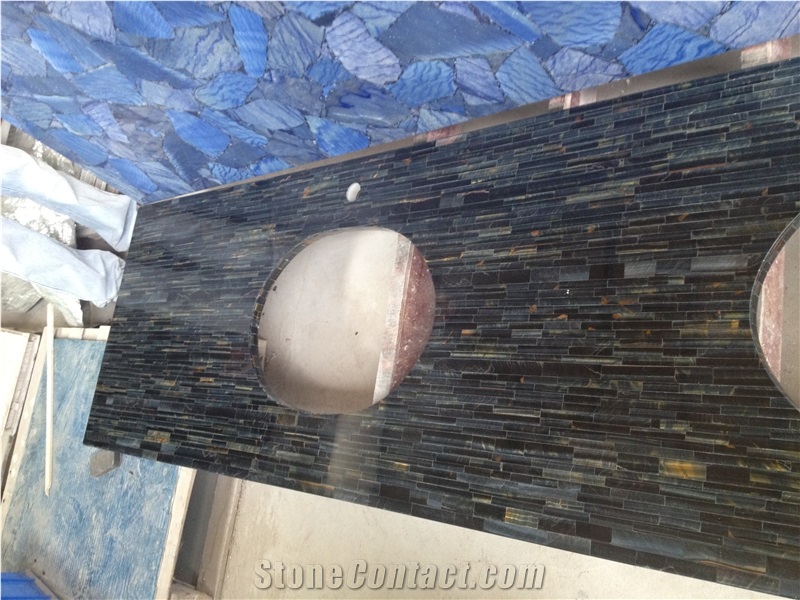 Tiger Eye Stone Slabs & Tiles, South Africa Blue Bluestone