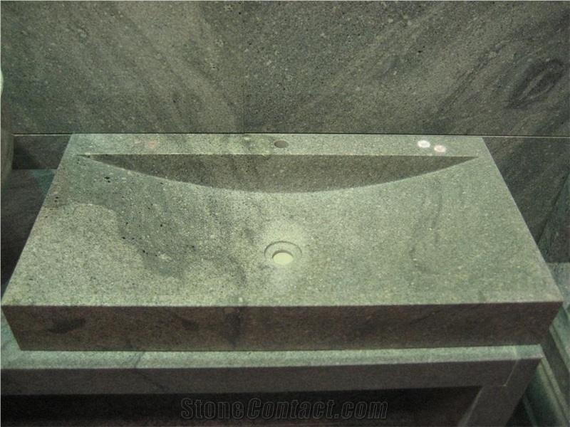 Chinese Factory Durable and Luxury Grey Granite Vessel Sinks for Indoor Wash Basins Lake Rectangle Bathroom Sinks from Cut to Size