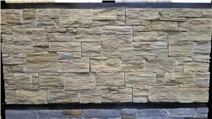 Culture Stone Yellow/Brown Different Panels Stone Slate Flooring and Wall Covering Natural Surface Hammered China Wholesale
