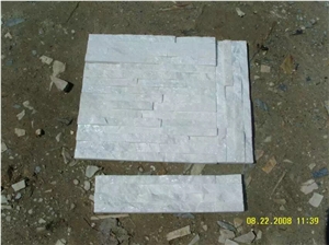 Pure White Slate Cultured Stone Natural Surface for Flooring and Wall Covering Chinese Factory Wholesale 100% Rockface Panel