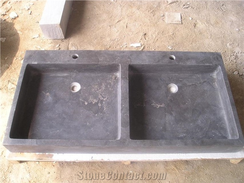 Rectangular Grey Natural Stone Wash Basins for Bathroom Chinese Factory Wholesale Durable Solid Suface Vessel Sinks